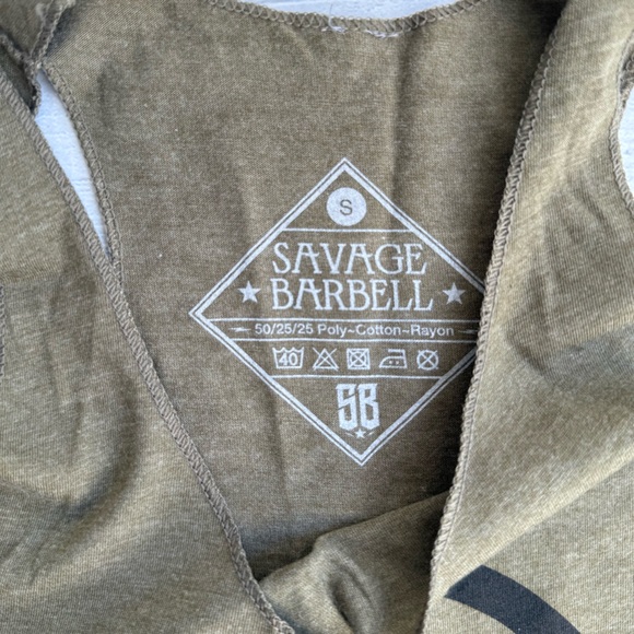 Savage Barbell Women’s American Savage Tank Top with Black Star - Picture 3 of 4